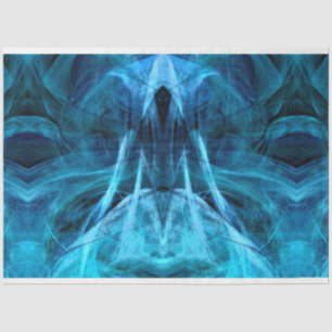 Decoupage Espirital Crescente 29 Papel Tecido Azul