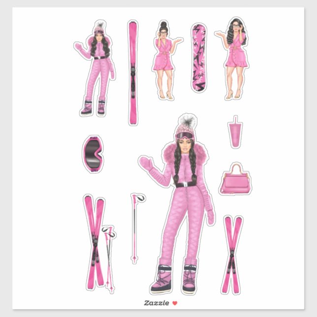 Decretos do adesivo de Neve Cor-de-Rosa Ebony Full (Folha)