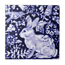 Dedham Blue Rabbit, Classic Blue & White Design