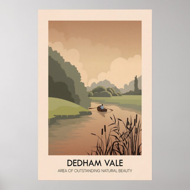 Dedham Vale AONB Travel Poster (Frente)