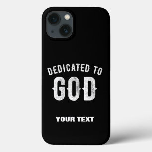 DEDICADO A DEUS TEXTO BRANCO LEGAL PERSONALIZÁVEL