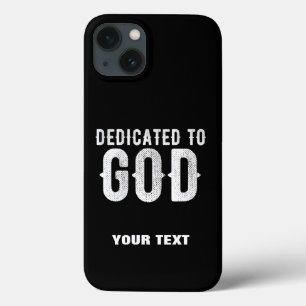 DEDICADO A DEUS TEXTO BRANCO PERSONALIZÁVEL LEGAL