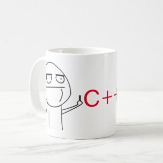 Dedo médio C++ Caneca de café dos programadores