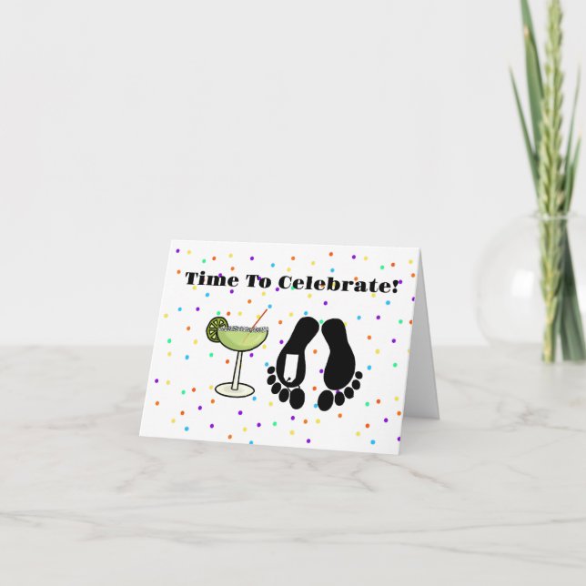 Dedos Engraçados com Cartão de Aniversário de Etiq (Frente)