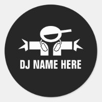Deejay etiqueta de nome para música DJ Disk Jockey