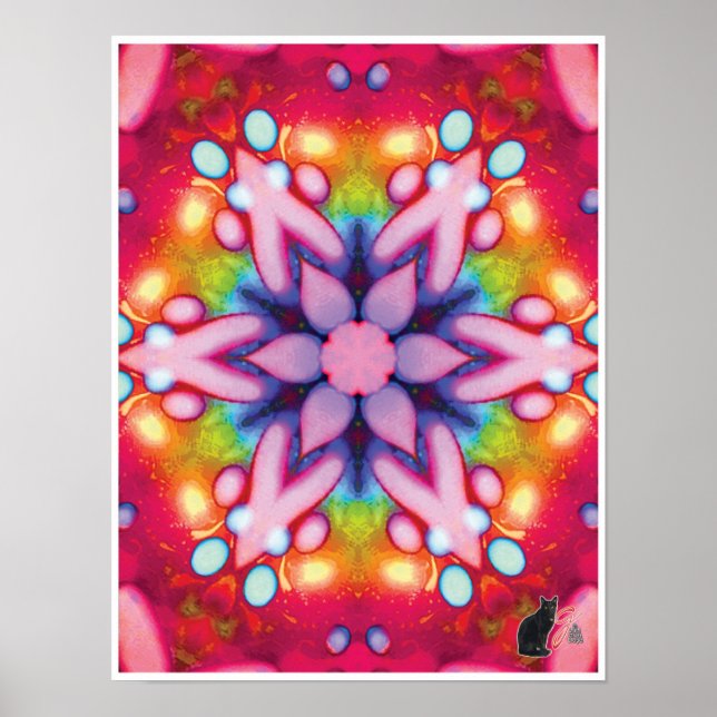Deelish Kinetic Collage Kaleidoscope Poster (Frente)