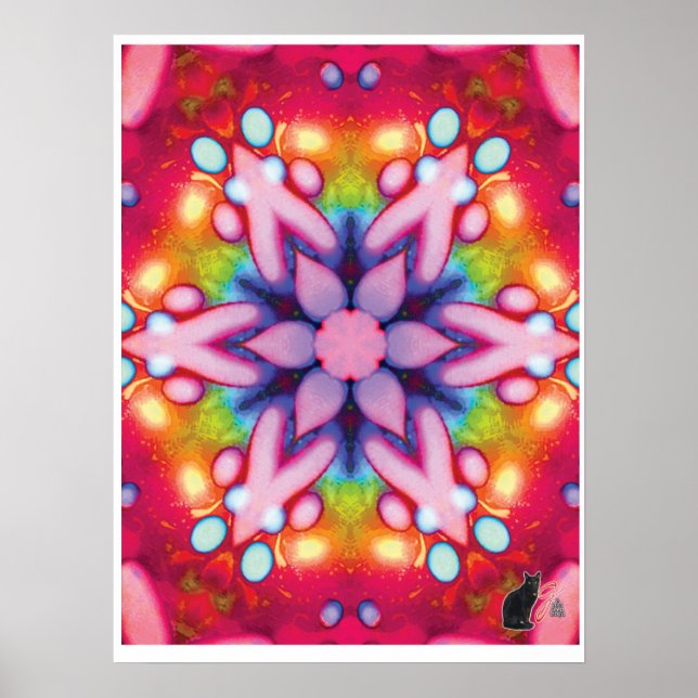Deelish Kinetic Collage Kaleidoscope Poster (Frente)