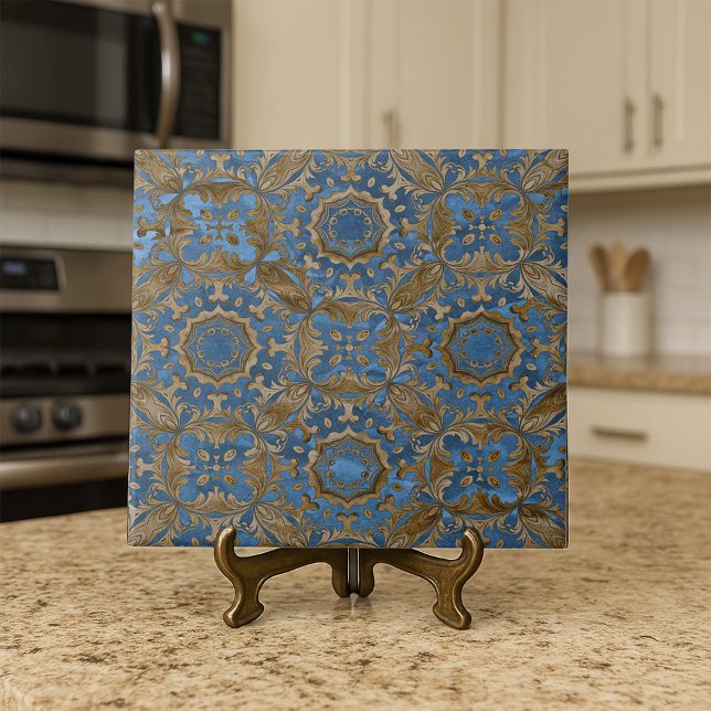 Deep Blue and Gold Ornate Medallion Pattern (Criador carregado)