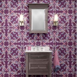 Deep Purple Baroque Ornamental Design