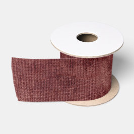 Deep Red Faux Linen