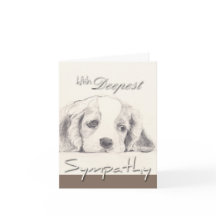 Deepest Sympathy Dog Cartão de condolências com Co