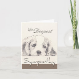 Deepest Sympathy Dog Cartão de condolências com Co