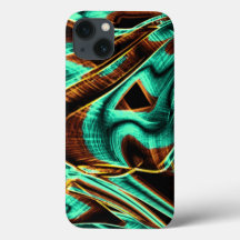 Deeply crooked tapes aquamarine and coffee grooves