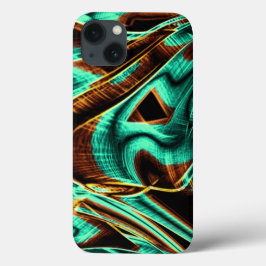 Deeply crooked tapes aquamarine and coffee grooves