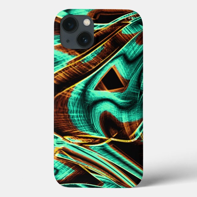 Deeply crooked tapes aquamarine and coffee grooves (Verso)