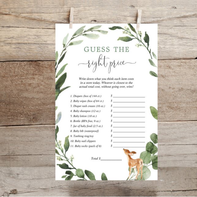 Deer adivinha o jogo de chá de fraldas do preço ce (Criador carregado)