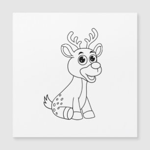 Deer Animal Fawn Bebê Jovem Animal Cartão Postal