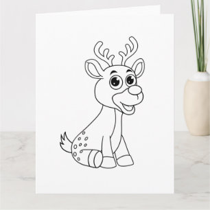 Deer Animal Fawn Bebê Jovem Animal Cartão Postal