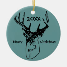 Deer Antlers Hunter Hunter Enfeites de natal