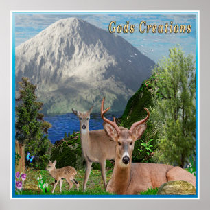Deer art posters