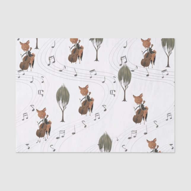 Deer Com Papel Tecido Cello (Frente )