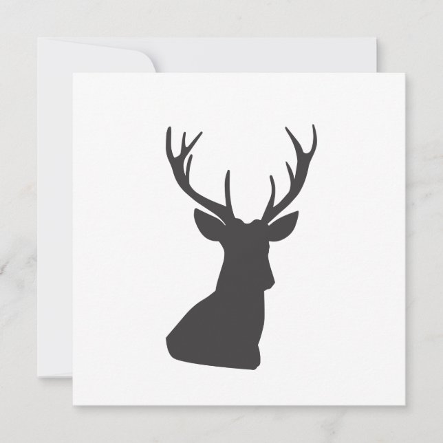 Deer Deer Silhouette Animal Selvagem Postca (Frente)