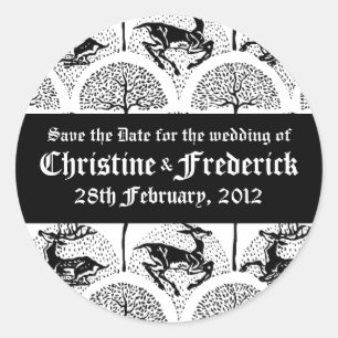 Deer e Árvores Medievais, salve os adesivos de dat