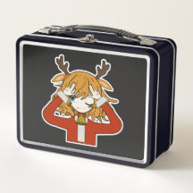 deer girl with santa clothes