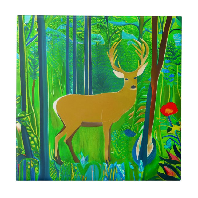 Deer in a Fantasy Forest Setting (Frente)