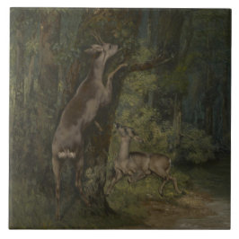Deer in the Forest (por Gustave Courbet)