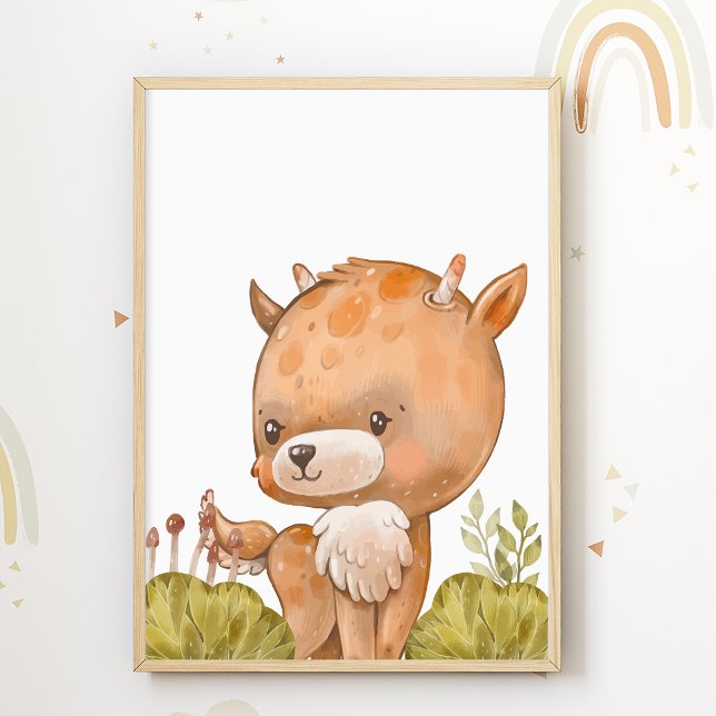 Deer Kids Room Impressão Cute Animal Poster (Criador carregado)
