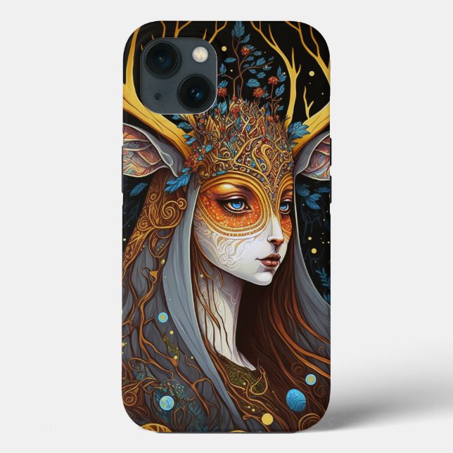 Deer Lady Fantasy Art (Verso)