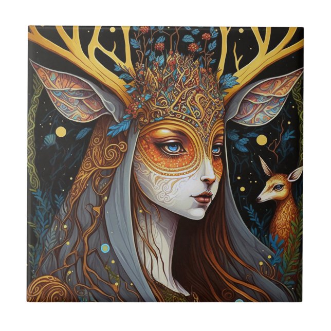 Deer Lady Fantasy Art (Frente)