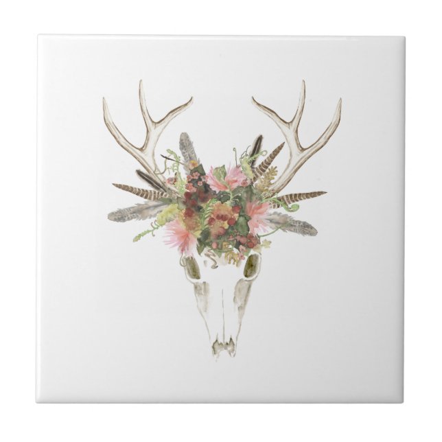 Deer Skull e Flores (Frente)