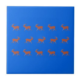Deer Walking Festive Pattern
