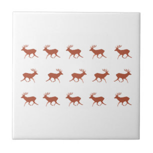 Deer Walking Festive Pattern