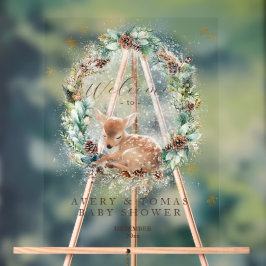 Deer Winter Woodland Cold OutChá de fraldas