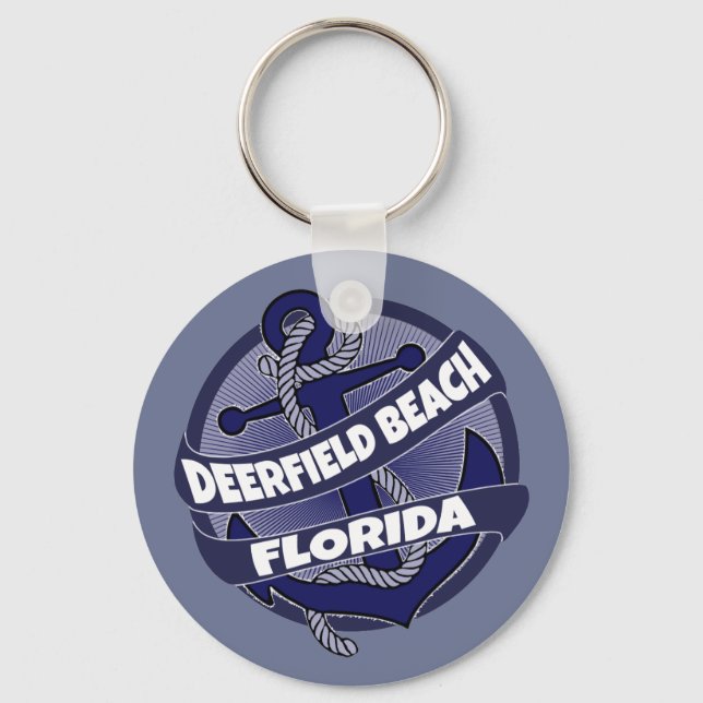 Deerfield Beach âncora da Flórida chaveiro (Frente)