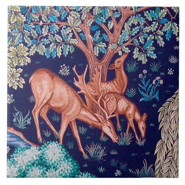 Deers in the Forest, William Morris (Frente)