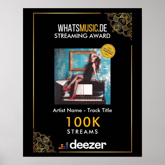 Deezer Music Streaming Award Poster (Frente)