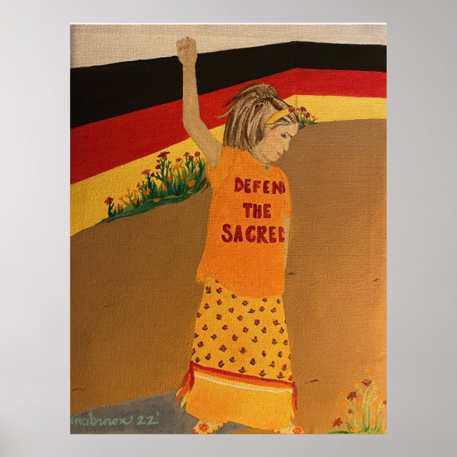 "Defender O Sagrado" Poster De Roda Medicina (Frente)