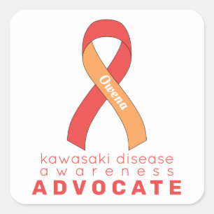 Defensor da Doença de Kawasaki Adesivo Quadrado Br