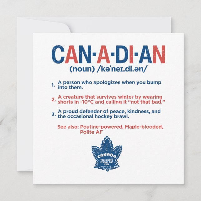 Definição canadense (Frente)