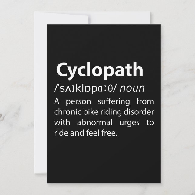 Definição de Dicionário Cyclopath Funny (Frente)