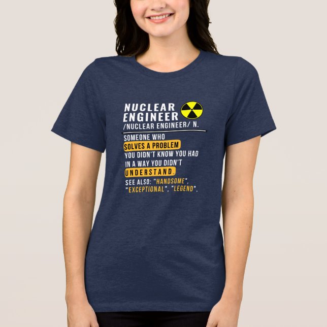 Definição de Engenheiro Nuclear Camisa Engraçada (Frente)