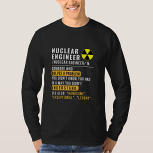 Definição de Engenheiro Nuclear Camisa Engraçada