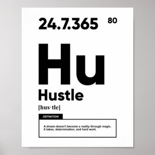 Definição de Hustle   Poster motivacional