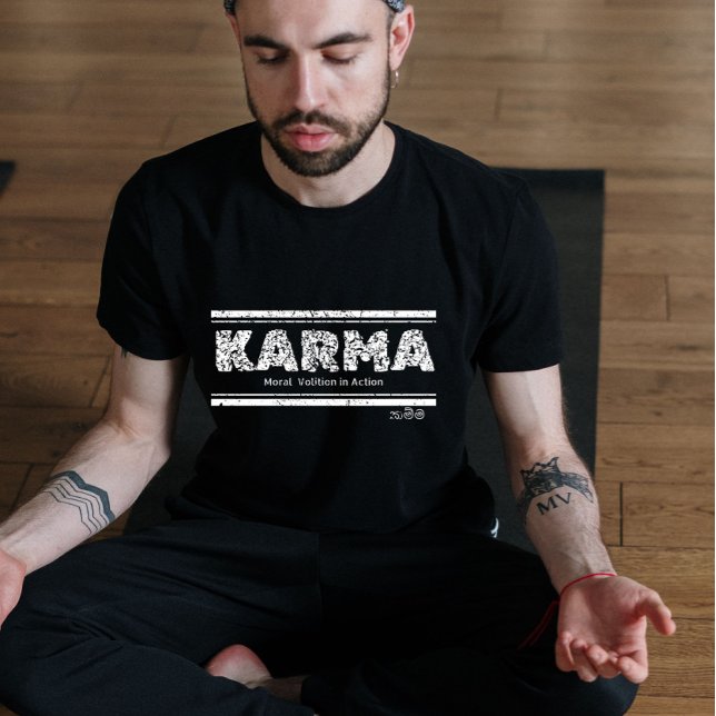 Definição de Karma: Mindfulness Angustiado Vintage (Criador carregado)