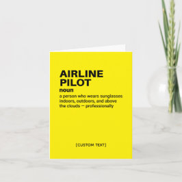 Definição de piloto de linha aérea - Cartão de sau