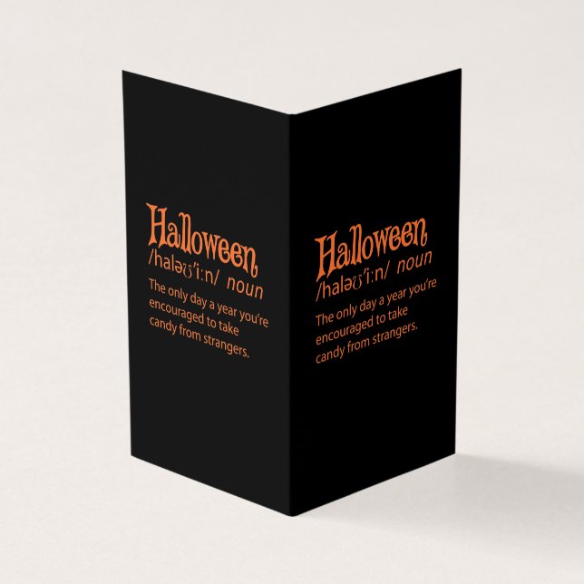 Definição Divertida de Halloween no Dicionário (Exterior)